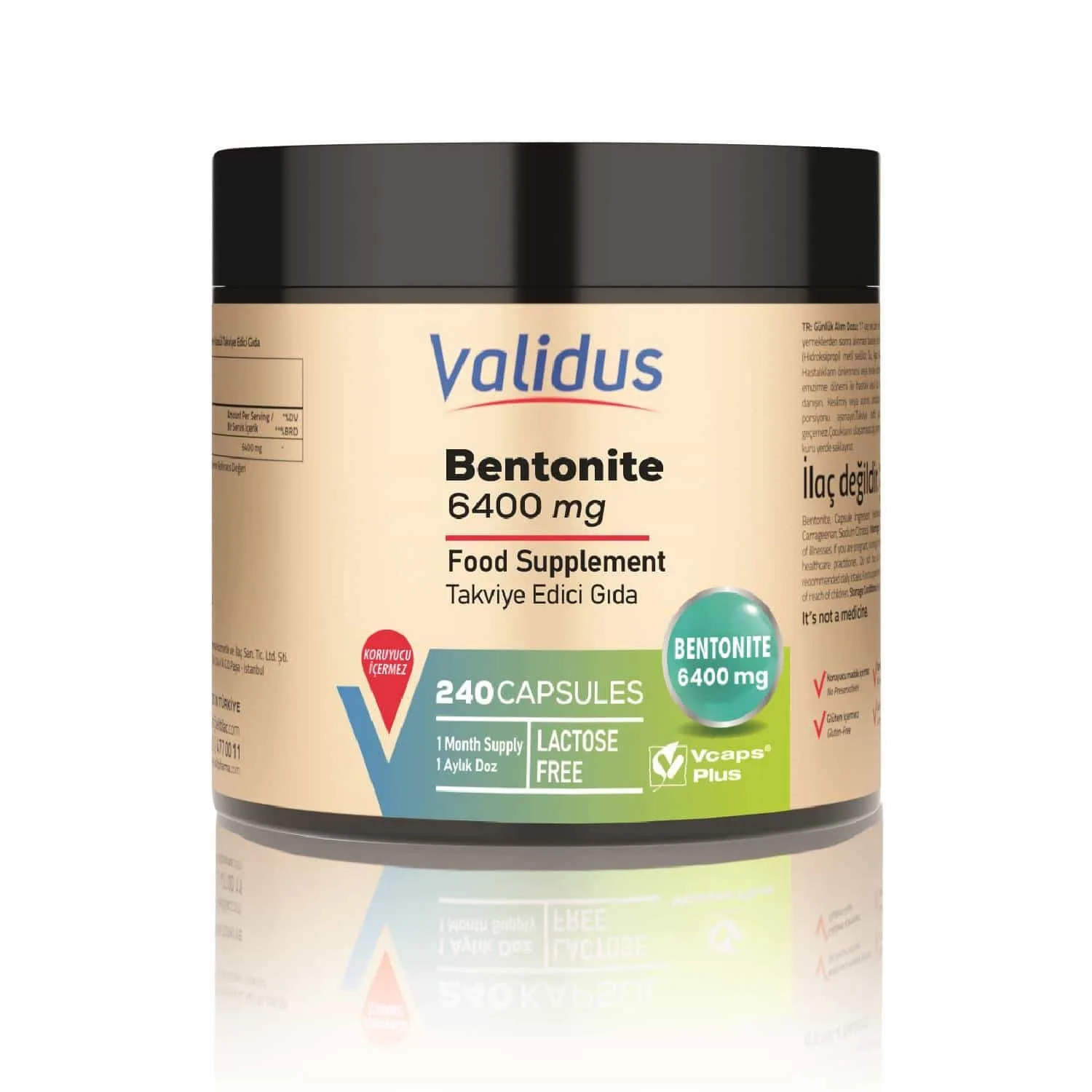 8684059044349_1 Bentonite 6400 Mg 240 Capsules - Görsel 1