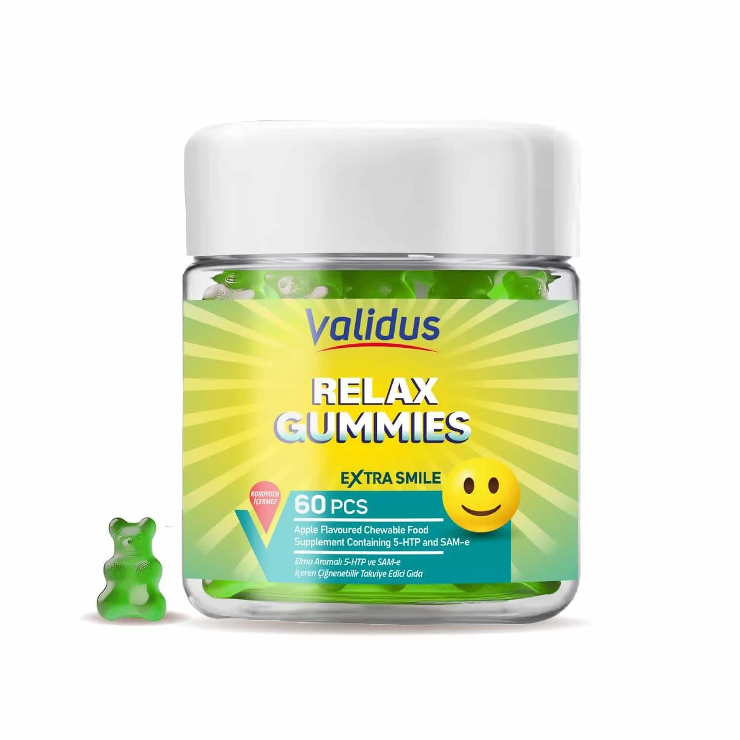 8684059044806_1 Relax 5-HTP 200 mg + Sam-e 25 mg 60 Gummies - Görsel 1