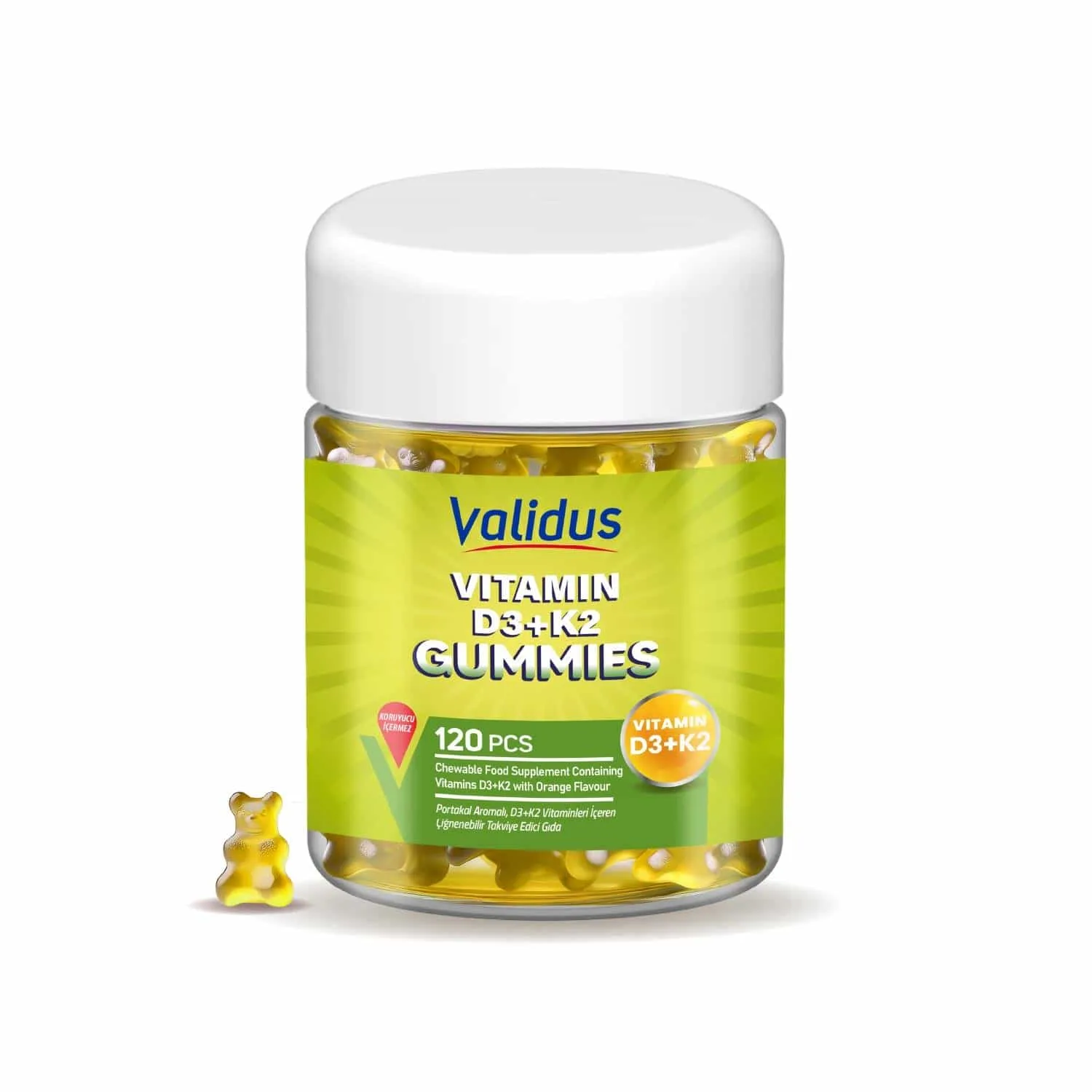 8684501985794_1 Vitamin D3 1000 Iu K2 50 Mcg 120 Gummies - Görsel 1
