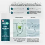 HairMD Clinical Onarıcı Bakım Seti (Şampuan 250 ml + Köpük 150 ml) - Görsel 2